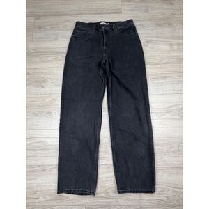 Levis Premium Dad Jeans Womens 28 Faded Black High Rise Straight Leg 79770-0010